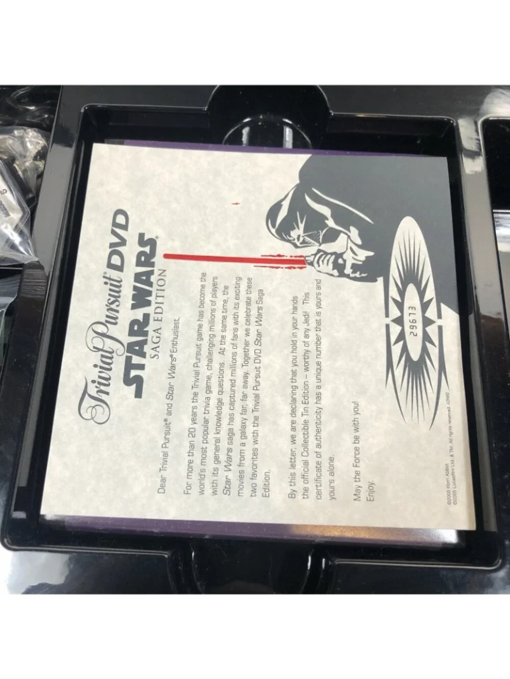 Trivial Pursuit DVD Star Wars Saga Edition, 2005 Collectors Tin, Complete C